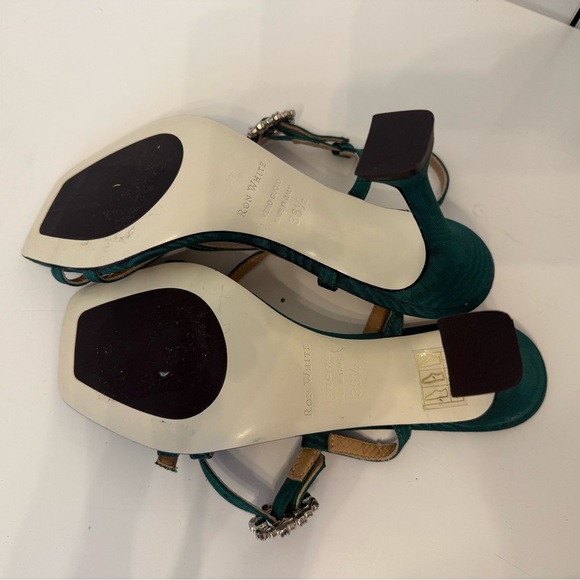 NWOT Ron White Women's Metallic Nicolette Crystal Buckle  Sandal size 361/2 - Picture 7 of 7